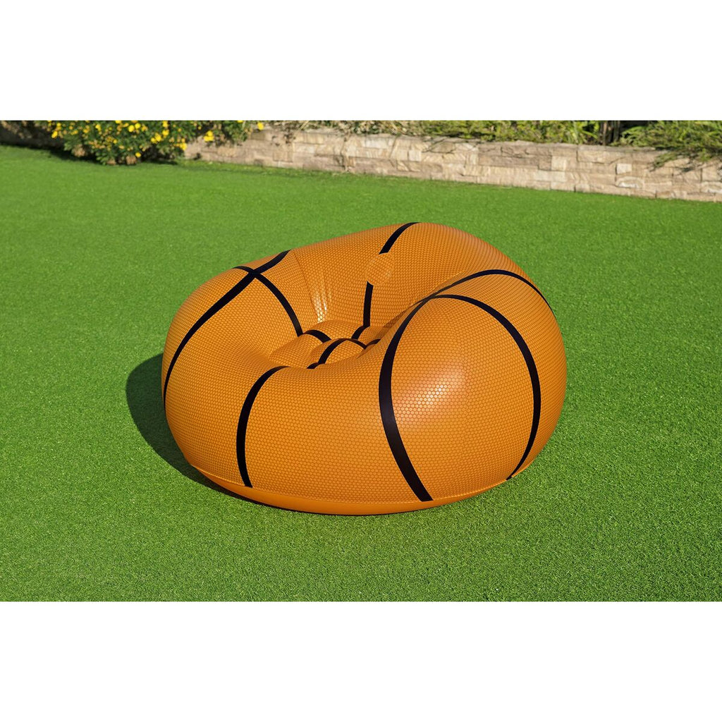 Bestway Riesiger Aufblasbarer Basketball-Sessel 114X112X66 Cm +6 Jahre Innen- Und Garten 75103