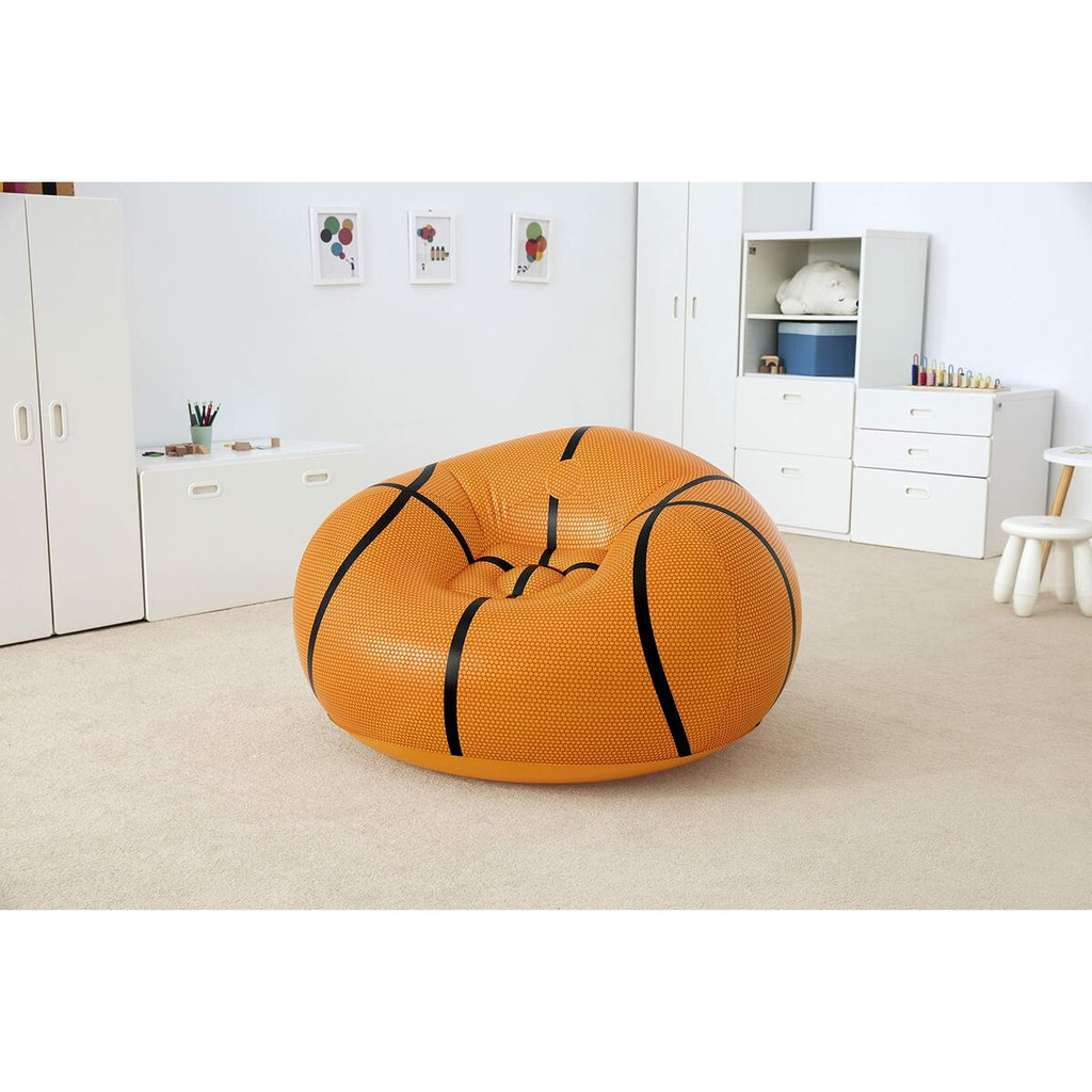 Bestway Riesiger Aufblasbarer Basketball-Sessel 114X112X66 Cm +6 Jahre Innen- Und Garten 75103