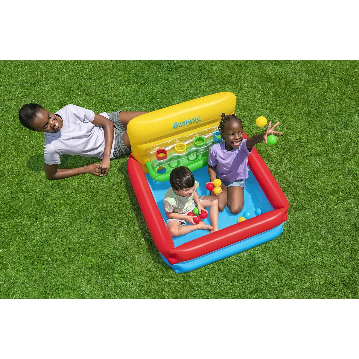 Bestway Kinderpool Aufblasbar Spiel Mit Bällen 104X94X61 Cm +2 Jahre Garten 52546