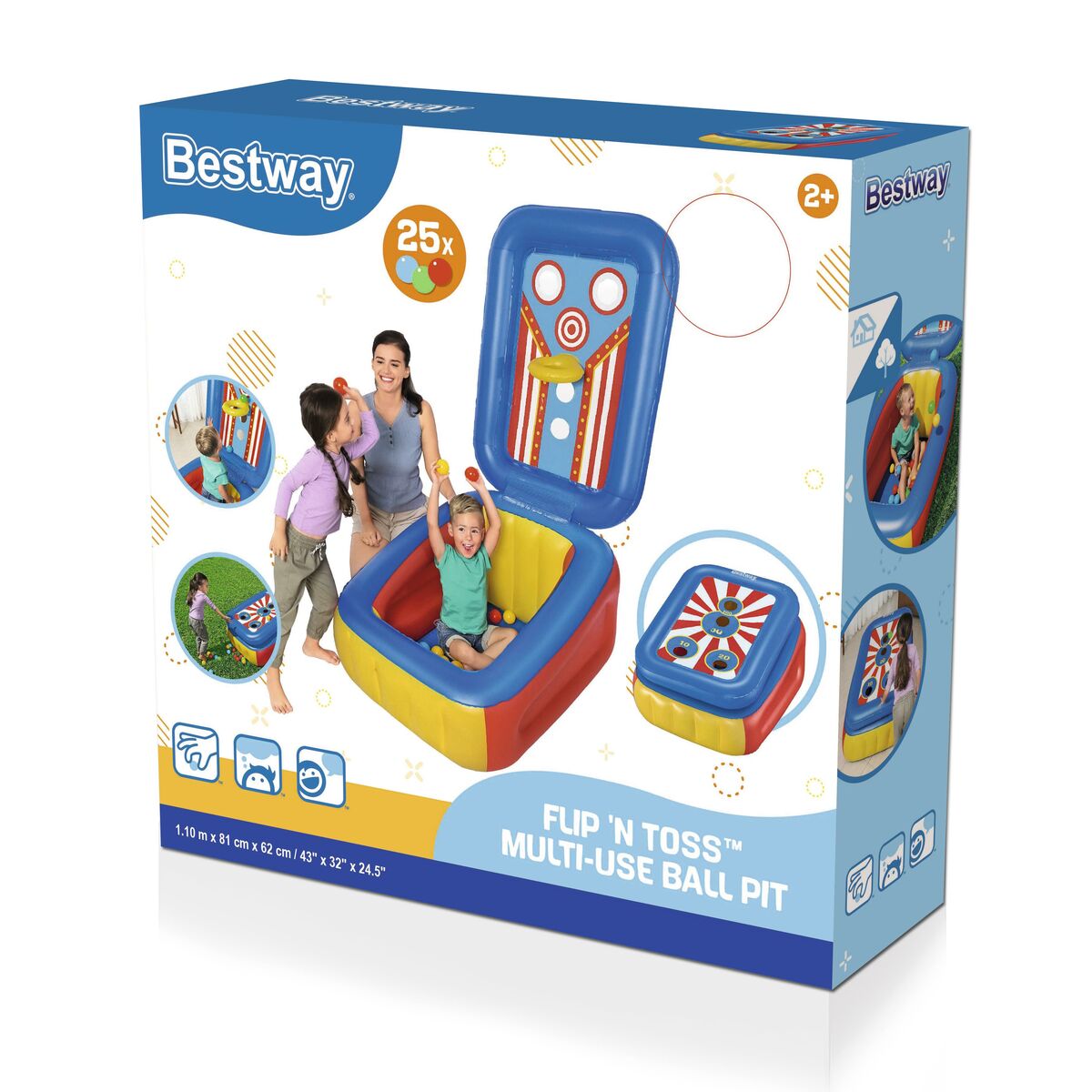 Bestway Kinderpool Aufblasbar 110X81X62 Cm +2 Jahre Garten 52635