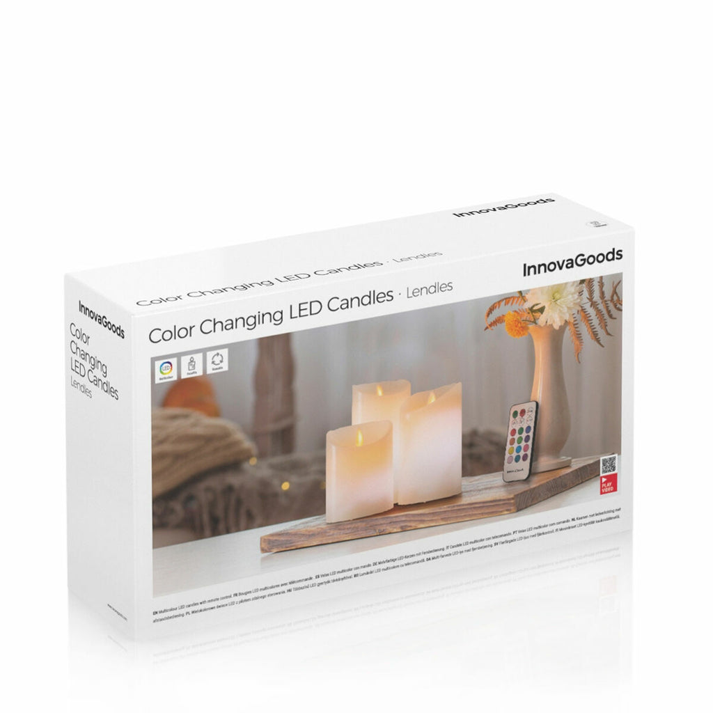 Innovagoods Mehrfarbige Led-Kerzen Flammeneffekt Mit Fernbedienung Lendles Innovagoods 3 Stück