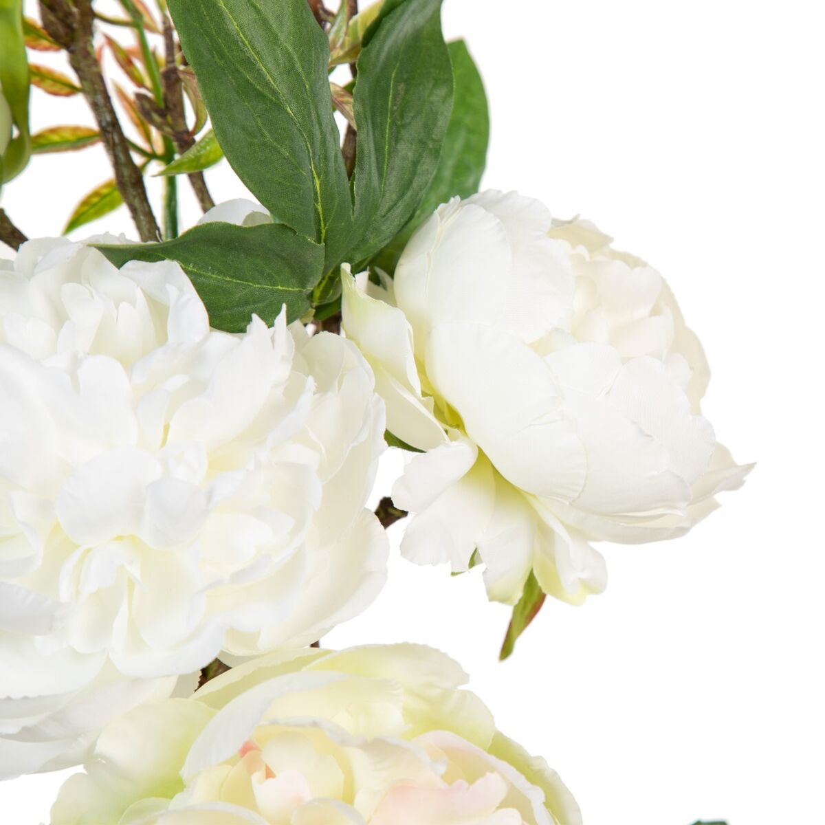 Bigbuy Home Deko-Blumen 65 X 30 X 18 Cm Weiß Pfingstrose
