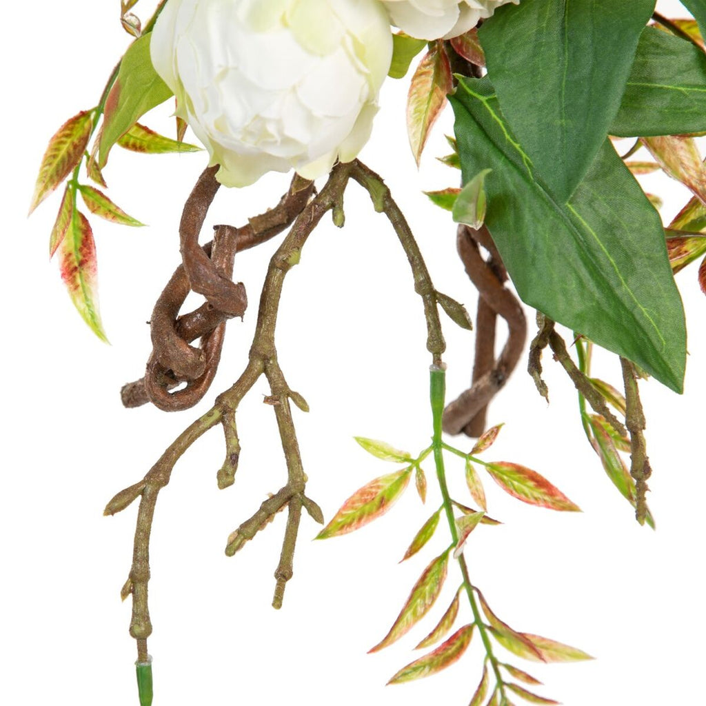 Bigbuy Home Deko-Blumen 65 X 30 X 18 Cm Weiß Pfingstrose