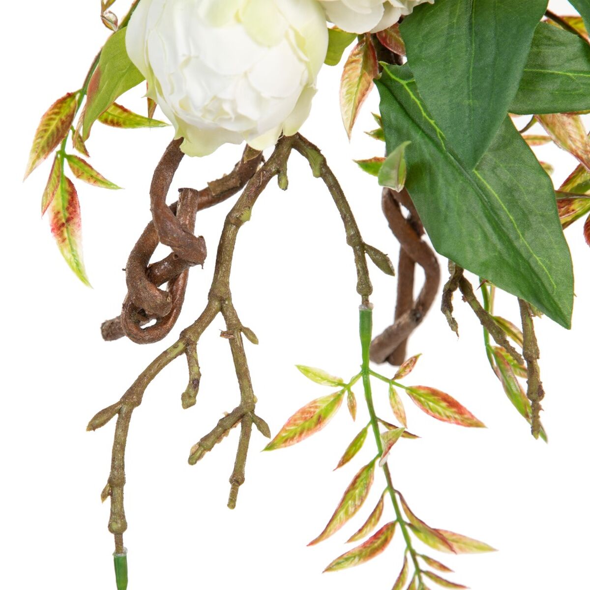 Bigbuy Home Deko-Blumen 65 X 30 X 18 Cm Weiß Pfingstrose
