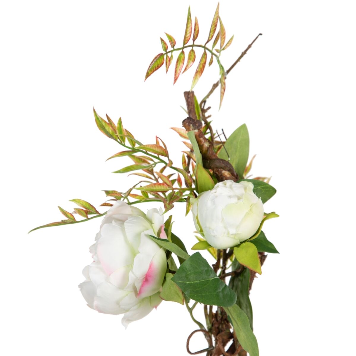 Bigbuy Home Deko-Blumen 100 X 27 X 20 Cm Weiß Pfingstrose