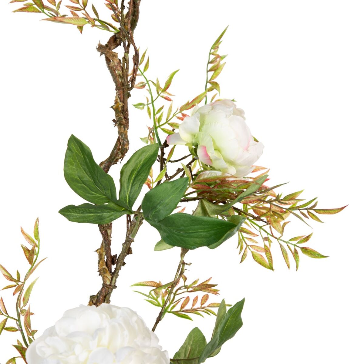 Bigbuy Home Deko-Blumen 160 X 30 X 24 Cm Weiß Pfingstrose