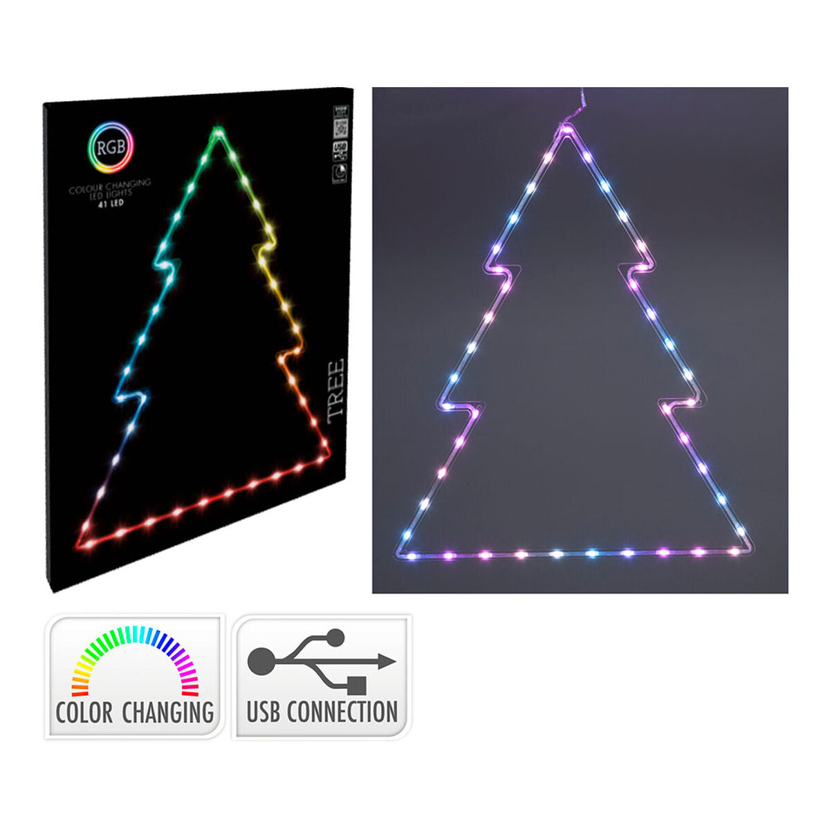 Basic & Co Leuchtende Dekoration Basic & Co Rgb Weihnachtsbaum 48 X 60 Cm