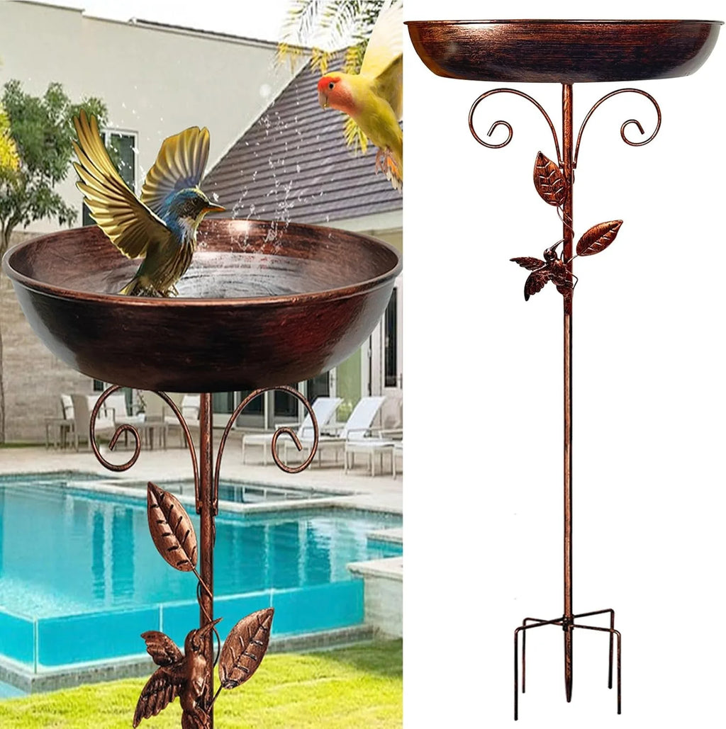 Vogeltränke aus Eisen – Vintage Standbad für Garten, Terrasse & Hof