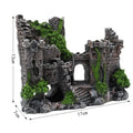 Aquarium-Dekoration Burg & Steininsel aus Kunstharz – 17x7x13 cm, fischsicher