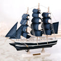 Holz-Piratenschiff Modell – Handgefertigt, Mediterran, 3 Größen (16, 22 & 31 cm), Tischdeko