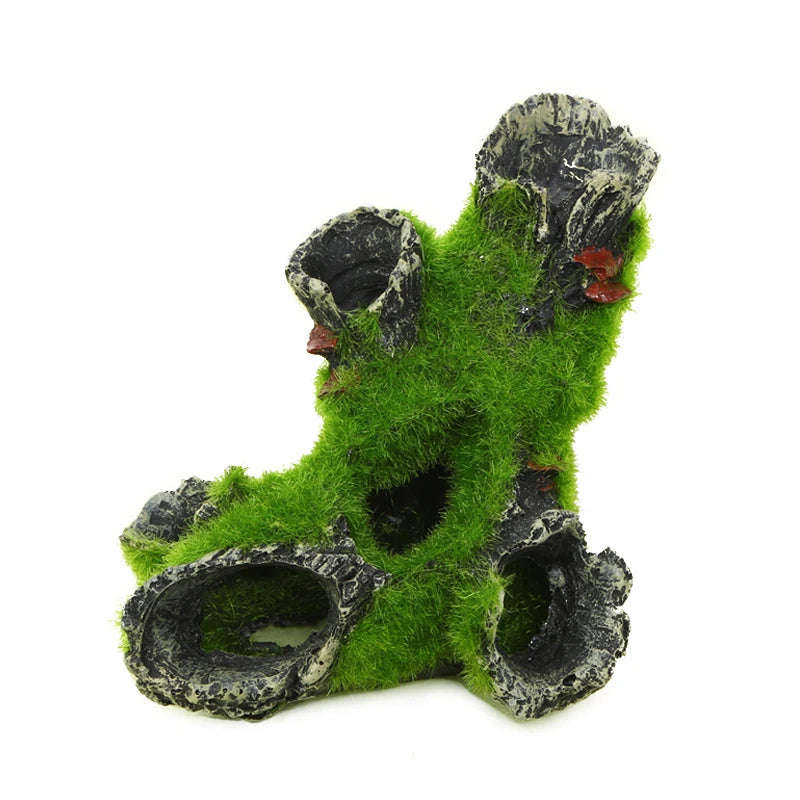 Aquarium Harz-Baumhöhle – Garnelen & Fisch Versteck, 16x10x7 cm, Aquariumdeko