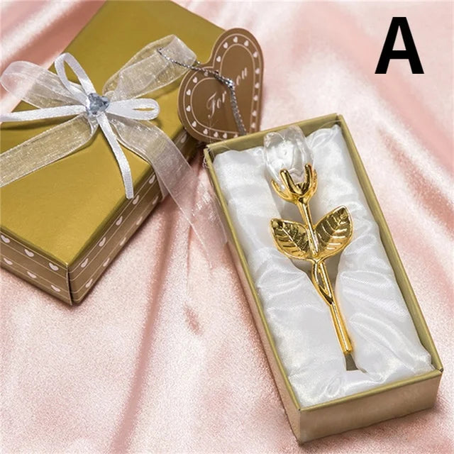 Kristall-Rose Dekofigur – Glas-Blume als Geschenk & Hochzeitsdeko
