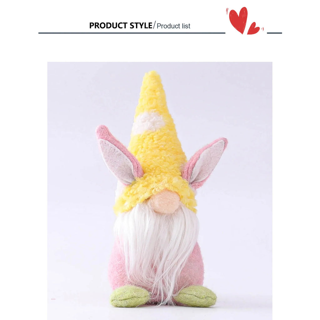Oster-Hase Gnome Puppe gesichtslos – Handgemachte Frühlingsdeko | 3 Farben