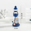 Mini Holz-Leuchtturm Tischdeko – 13 cm, Mediterran, 4 Designs, Geschenk & Geburtstag