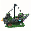 Aquarium Boot-Ornament aus Kunstharz – 3 Designs: Dinghy, Holzboot & Raumboot, Fischbecken Deko