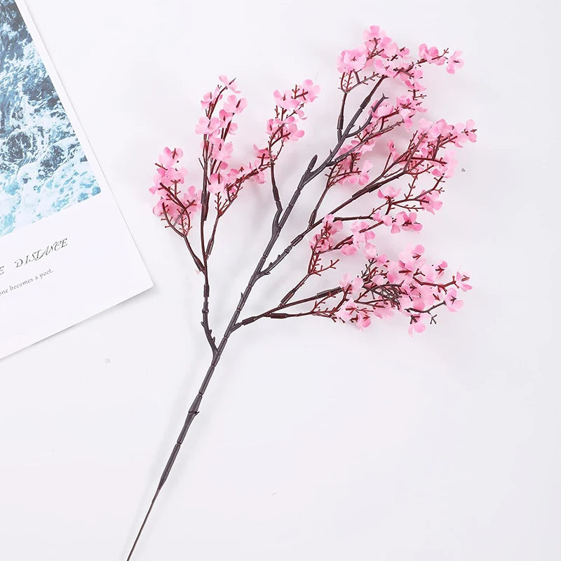 Künstliche Schleierkraut & Kirschblüten – Rosa | Kunstblumen für Hochzeit, Heimdeko & Weihnachten