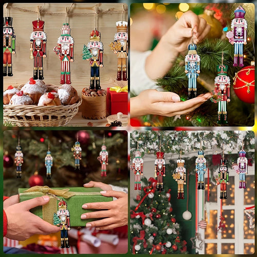 12er-Set Holz-Nussknacker – Weihnachtsdekoration, Geschenk & Heimdeko