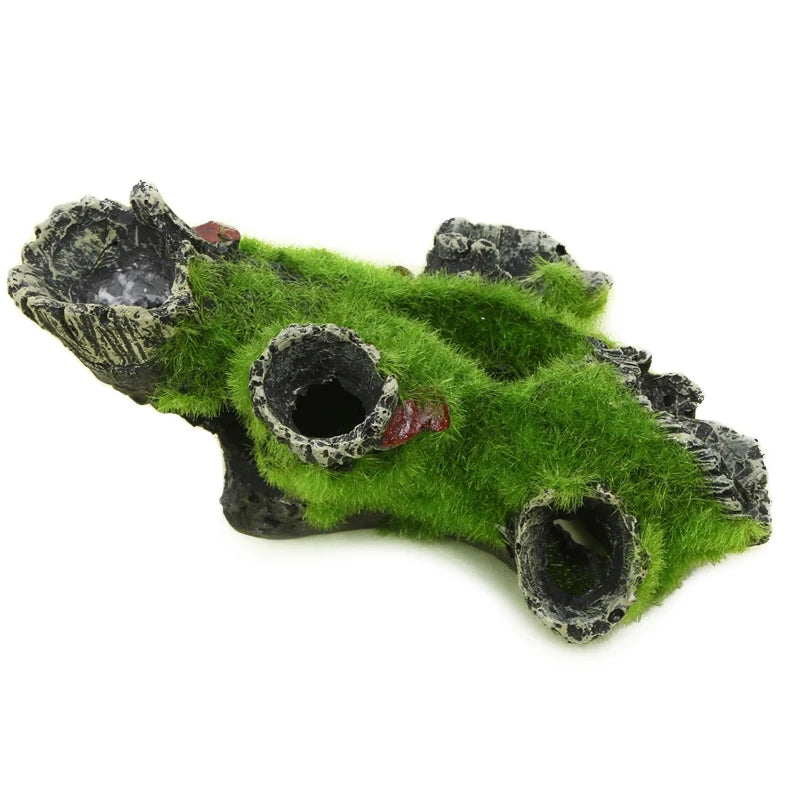 Aquarium Harz-Baumhöhle – Garnelen & Fisch Versteck, 16x10x7 cm, Aquariumdeko