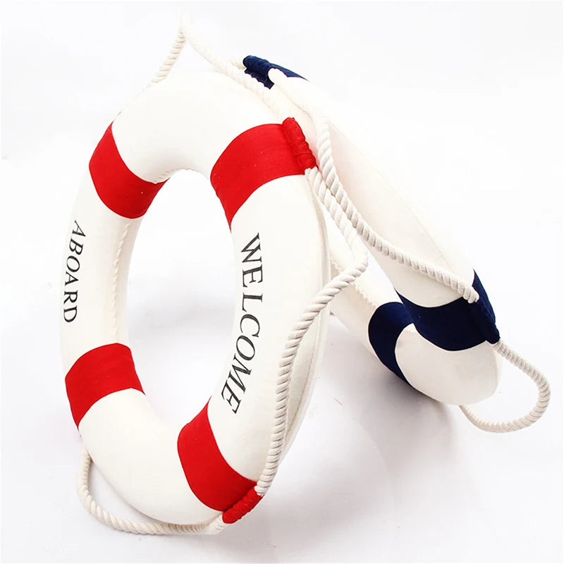 Rettungsring Wanddeko – Maritim, Blau oder Rot, 5 Größen (14–35 cm), Mediterrane Deko