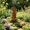 Gartenstecker Leuchtturm – Schmiedeeisen Rankstab für Garten, Rasen & Blumenbeet