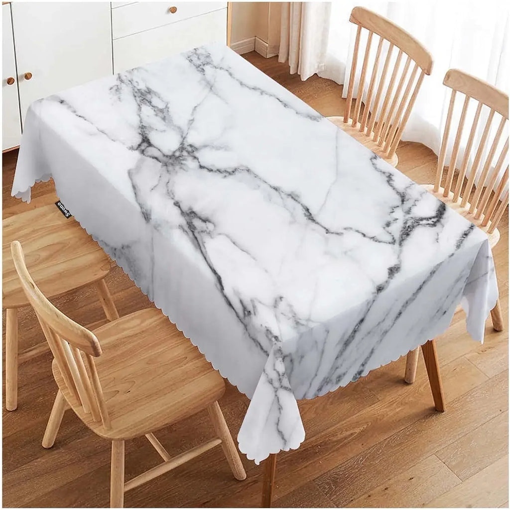 Maritime Tischdecke mit Kompass & Weltkarte – wasserabweisend, waschbar, 9 Größen