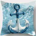 Maritimer Kissenbezug – Segelboot, Anker & Leuchtturm | 40–60 cm