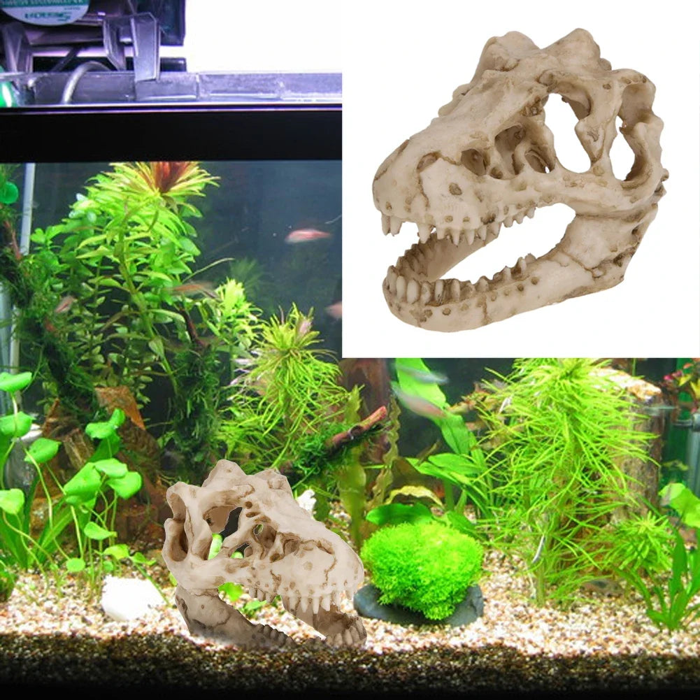 Aquarium Krokodilschädel Dekoration aus Resin - Ornament für Fischbecken