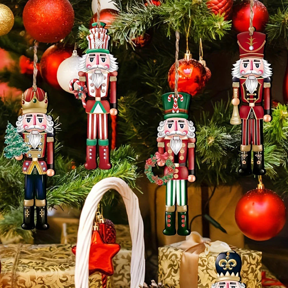 12er-Set Holz-Nussknacker – Weihnachtsdekoration, Geschenk & Heimdeko