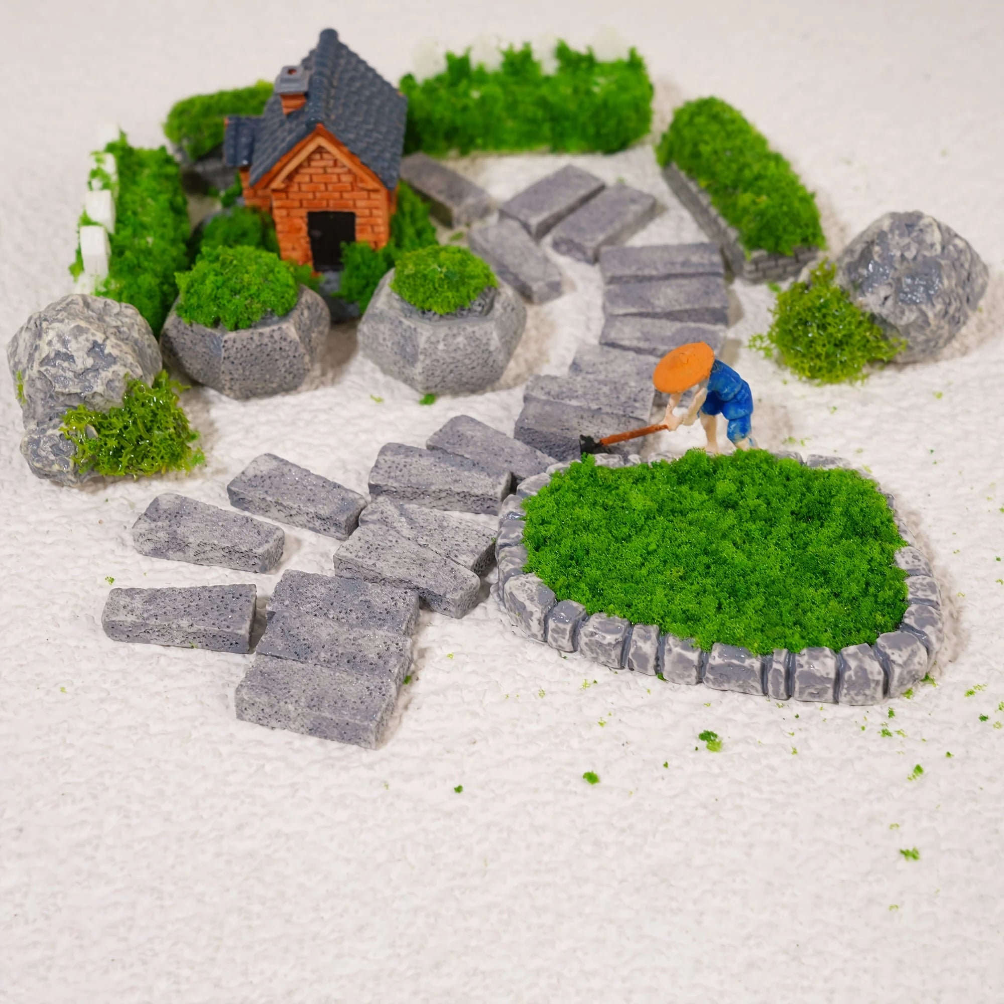 Miniatur-Gartenzubehör-Set 30-teilig – Mikro-Landschaftsdeko, DIY Bastelset