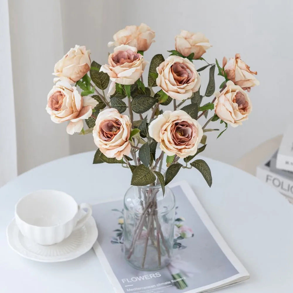 Künstliche Seidenrose – 38 cm, 7 Farben, Hochzeit, Brautstrauß & Heimdeko