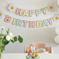Happy Birthday Blumengirlande – 5 m Wimpelkette, 5 Designs, Geburtstagsdeko
