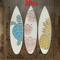 Holz-Wanddeko Surfbrett 3er Set – Hawaii-Stil, Boho, Schlafzimmer & Wohnzimmer