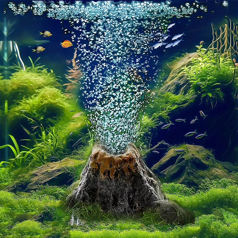 Aquarium Vulkan Luftstein Dekoration - Bubble Aerator mit Belüftungsstein