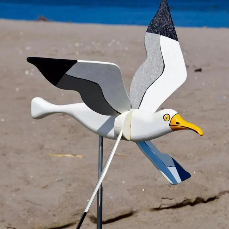 Möwe Windrad Gartendeko – Drehende Vogelfigur für Garten & Terrasse