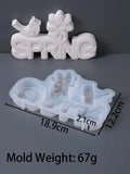 Oster-Silikonform „Frohe Ostern“ – Hasenmotiv, DIY Harz & Gips, 3D-Ornamente