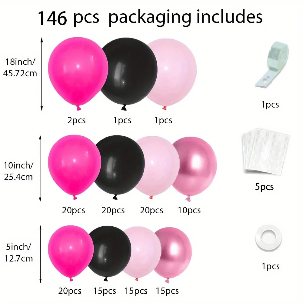 Ballon Girlanden Set 113-teilig – Sternballons für Geburtstag, Hochzeit & Party