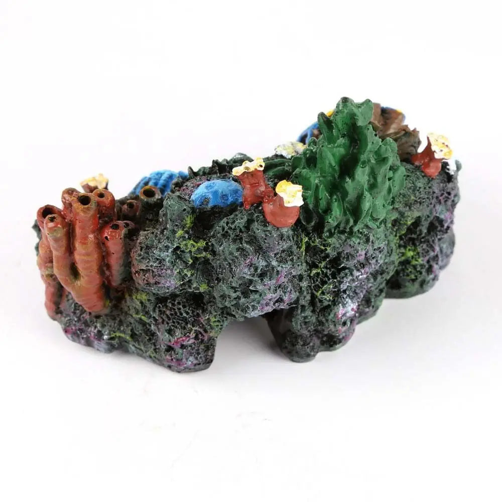 Aquarium Korallen-Deko aus Kunstharz – 12,5x10x7 cm, Süß- & Salzwasser, Fischsicher