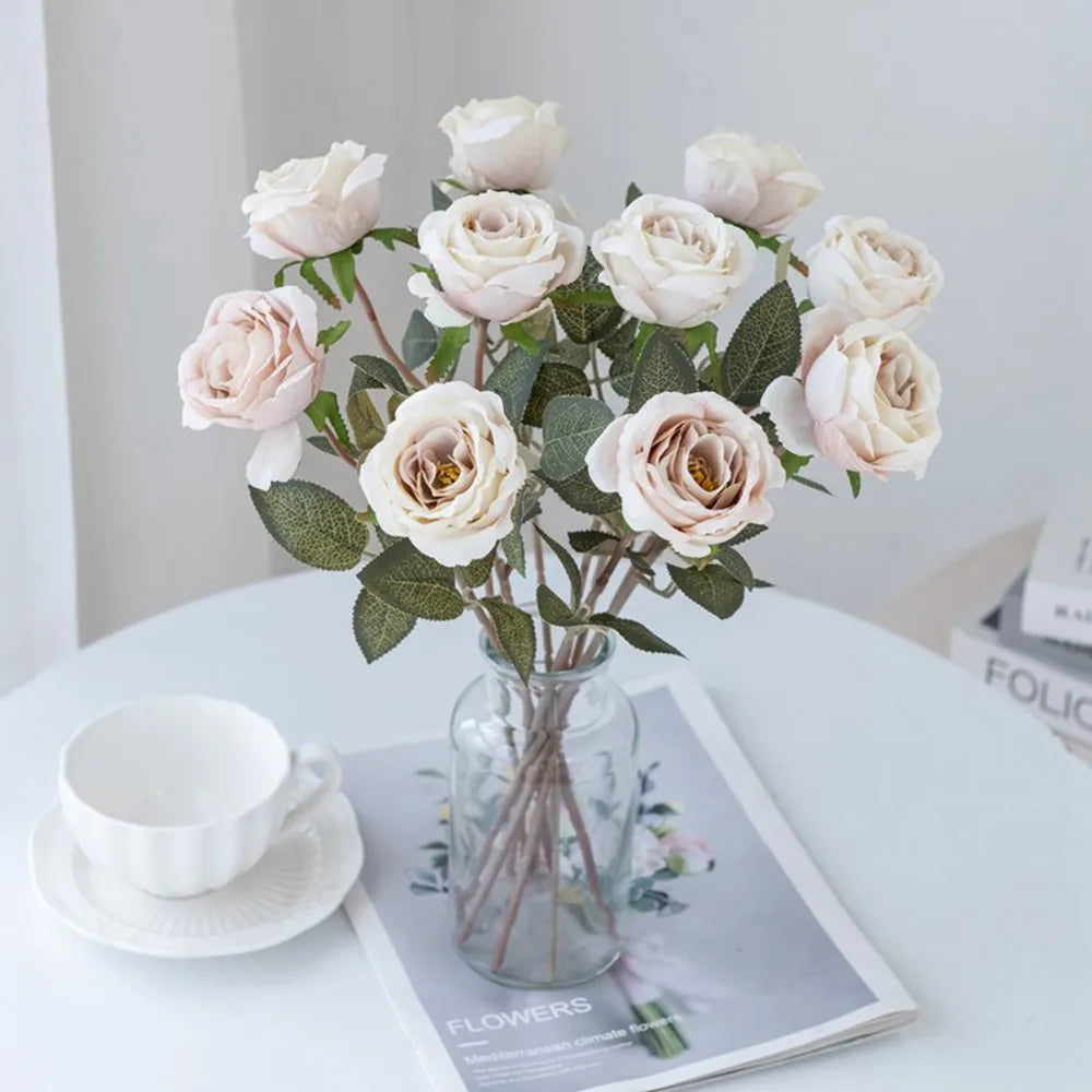 Künstliche Seidenrose – 38 cm, 7 Farben, Hochzeit, Brautstrauß & Heimdeko