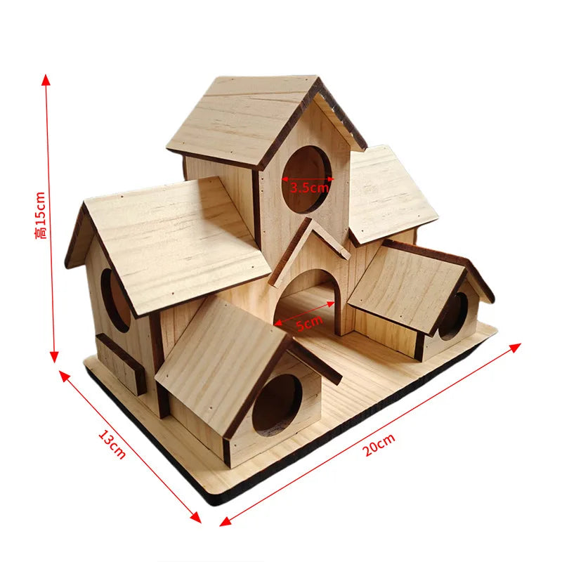 Vogelhaus aus Holz – Handgefertigt fuer Garten, Hof und Balkon