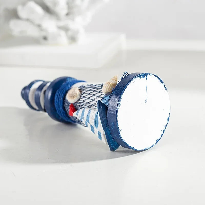 Mini Holz-Leuchtturm Tischdeko – 13 cm, Mediterran, 4 Designs, Geschenk & Geburtstag
