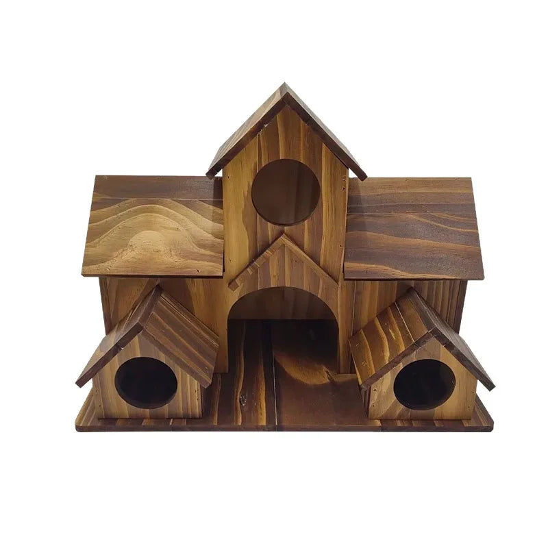Vogelhaus aus Holz – Handgefertigt fuer Garten, Hof und Balkon