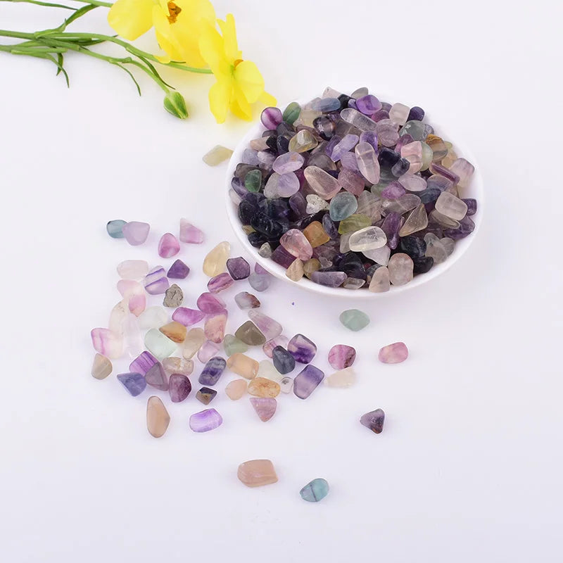 Natürlicher Fluorit-Kies – Bunt | 100g Beutel für Aquarium, Deko & Pflanzen