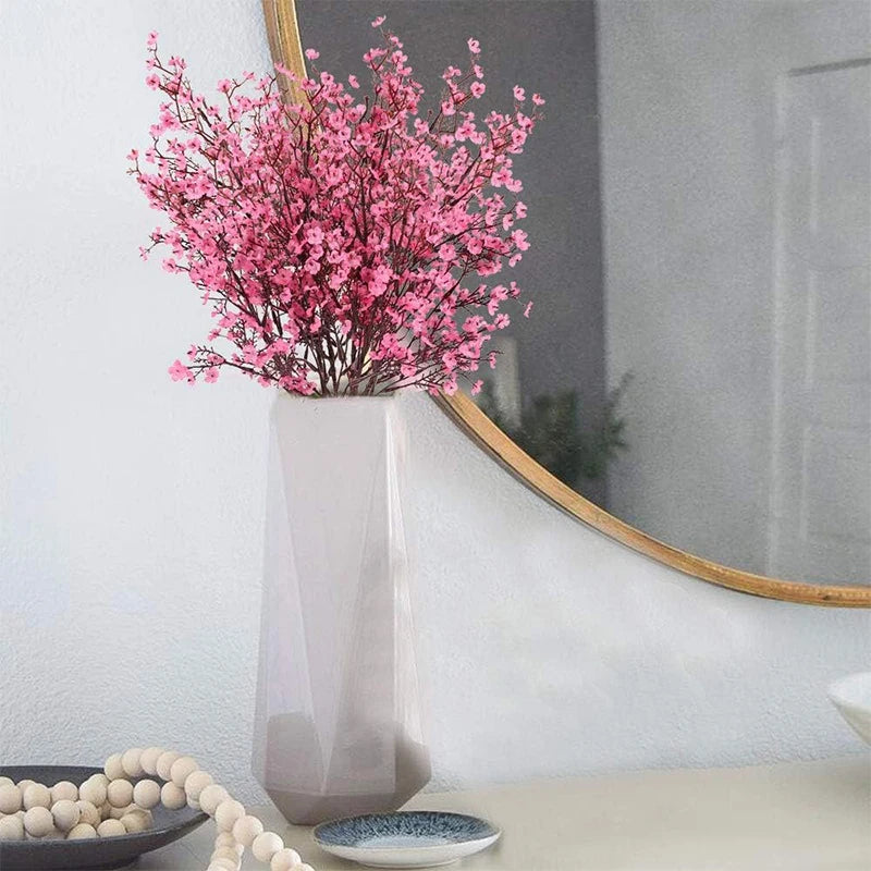 Künstliche Schleierkraut & Kirschblüten – Rosa | Kunstblumen für Hochzeit, Heimdeko & Weihnachten
