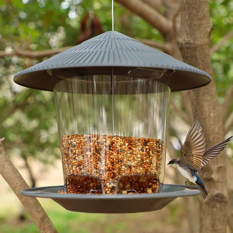 Vogelfutterspender zum Aufhaengen – Wetterfest, 700 ml, fuer Garten und Balkon