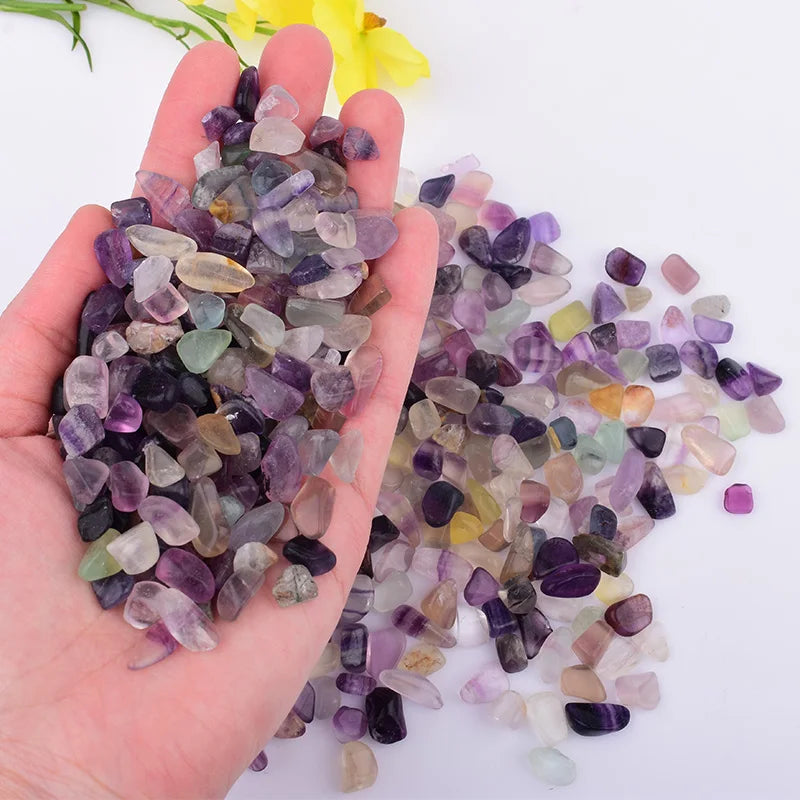 Natürlicher Fluorit-Kies – Bunt | 100g Beutel für Aquarium, Deko & Pflanzen
