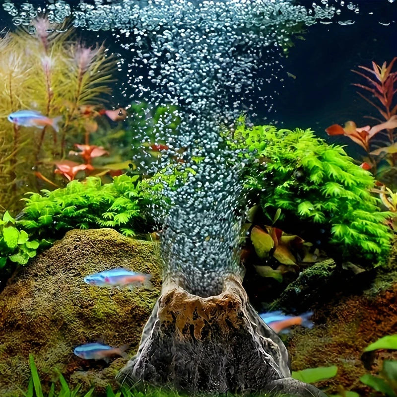 Aquarium Vulkan Luftstein Dekoration - Bubble Aerator mit Belüftungsstein