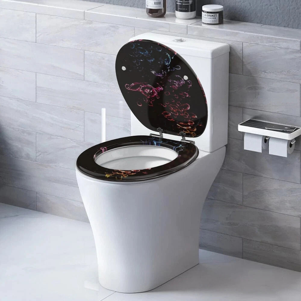 WC-Sitz mit Soft-Close-Funktion – MDF Holz, Zinklegierungs-Scharniere, 190 kg Tragkraft