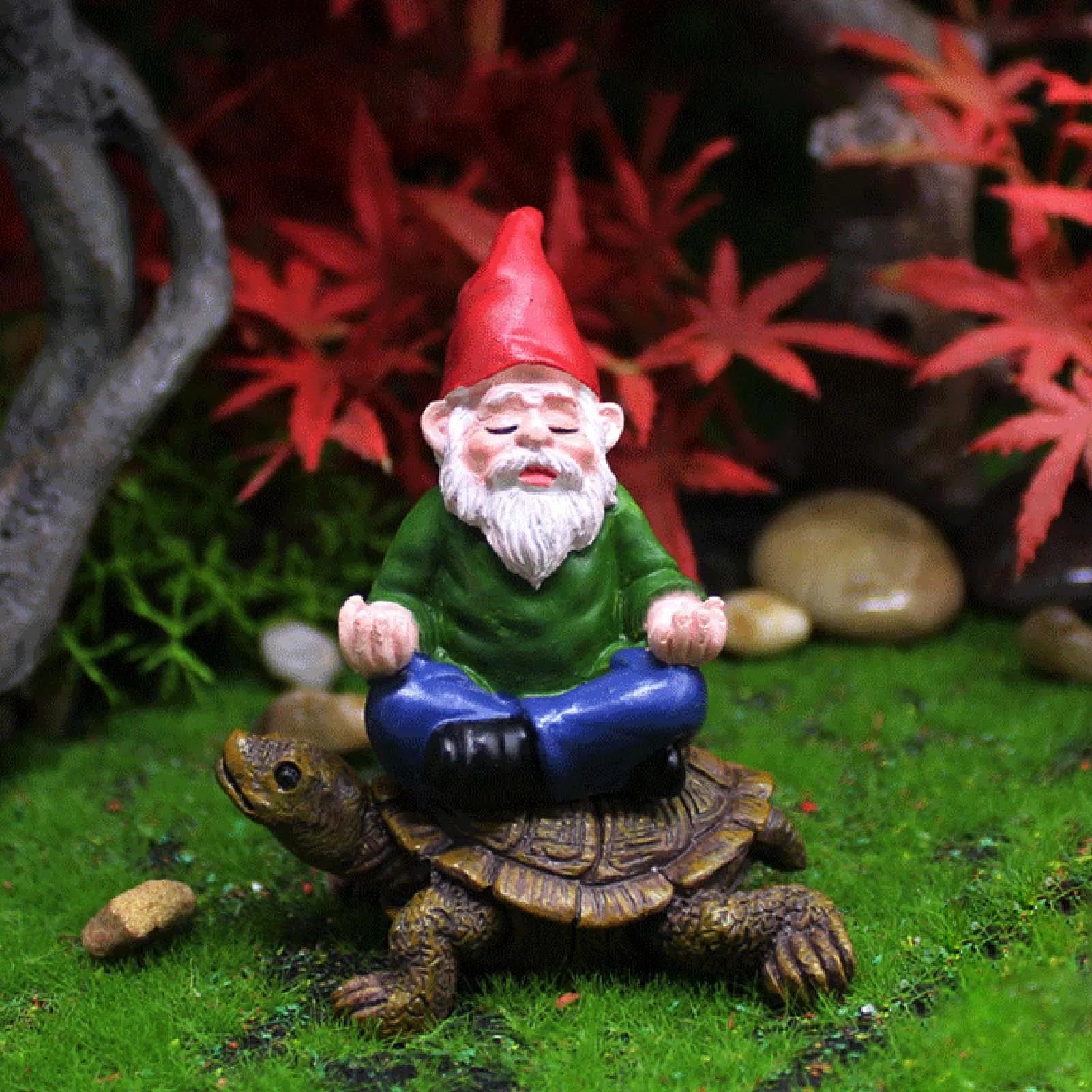 Garten-Gnom Figur Kunstharz – Handgemalt | 7 Motive | Garten & Wohndeko