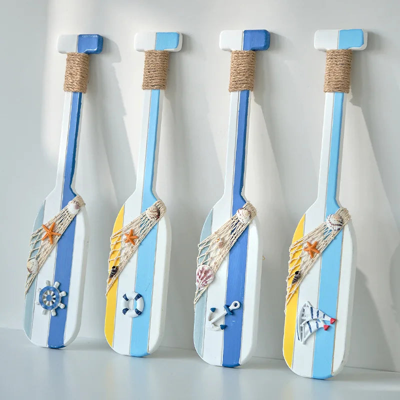 Holzruder Wanddeko – Mediterran, 4 Designs, Kinderzimmer & Strand, Hängedekoration
