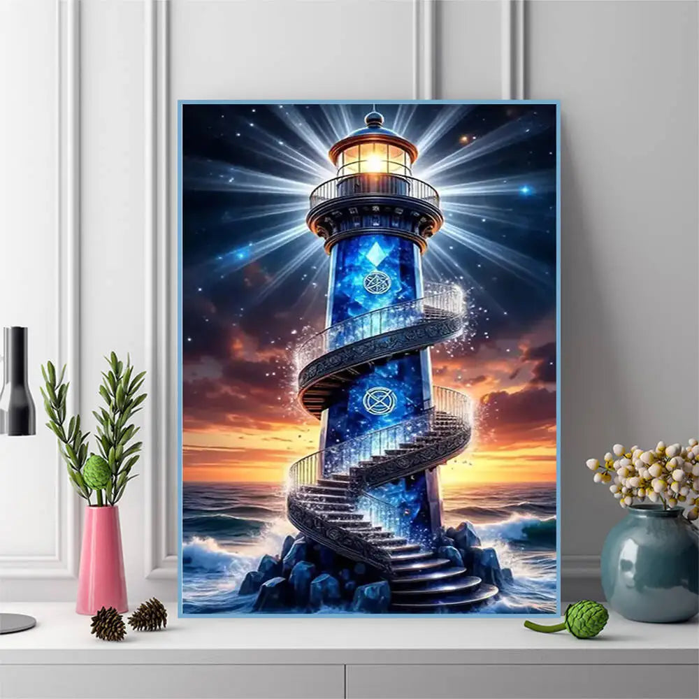 Diamond Painting Leuchtturm & Küste – MomoArt DIY Set
